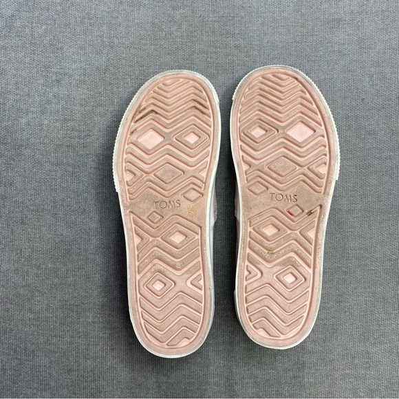 Toms Alpargata Boardwalk Cameo Rose Heritage Pale Pink Platform Peace Sign - Picture 8 of 10